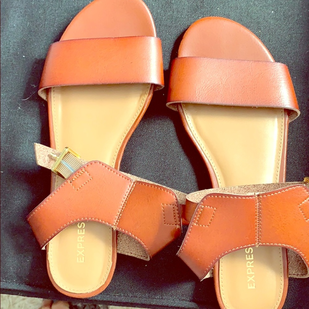 Express gladiator sandals brown